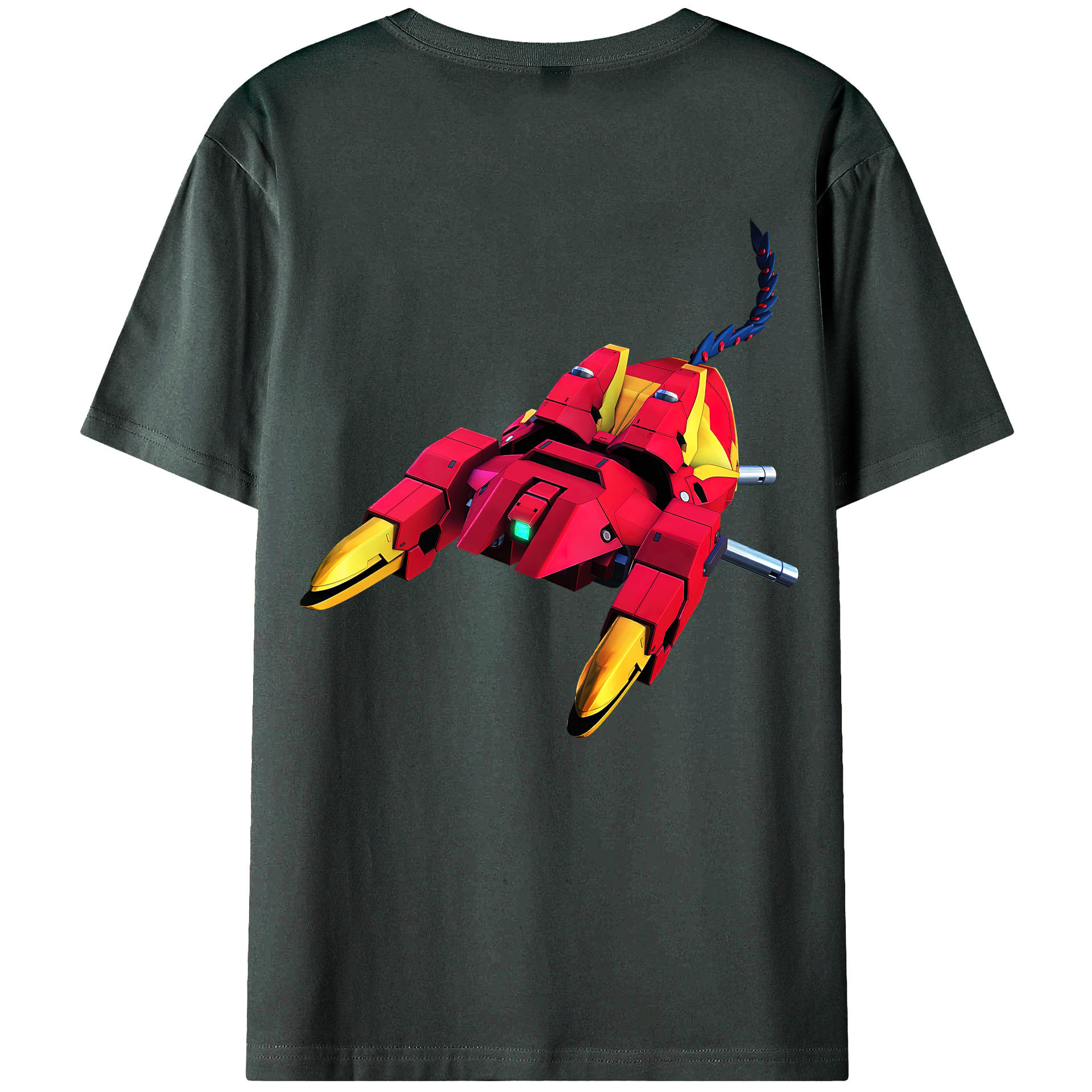 （画像用） 機動戦士ガンダム Mobile Suit Gundam 綿100％ メンズ半袖Tシャツ（バックプリント） 通気性